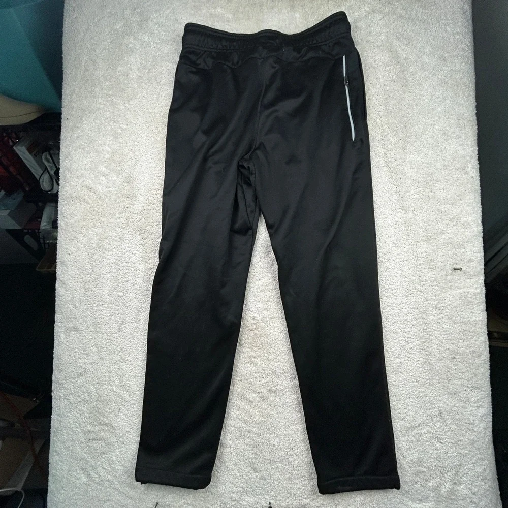 AND1 Solid Track Pants M Black Fleece Lined Athleisure Gorpcore Sportswear